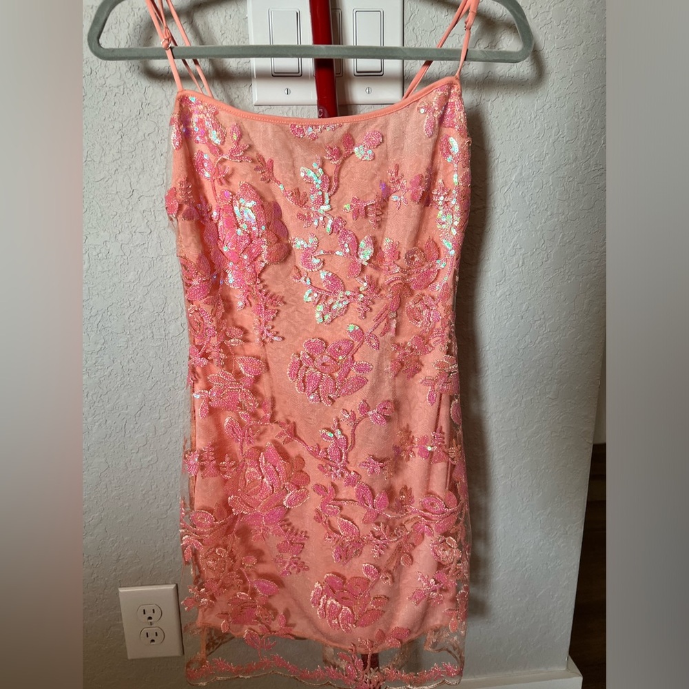 Lucy in the Sky Pink Lace Dress Size M
